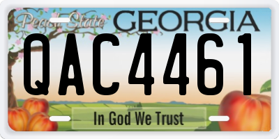 GA license plate QAC4461