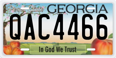 GA license plate QAC4466