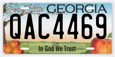 GA license plate QAC4469