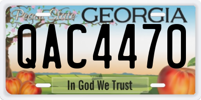GA license plate QAC4470