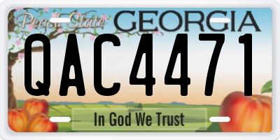 GA license plate QAC4471