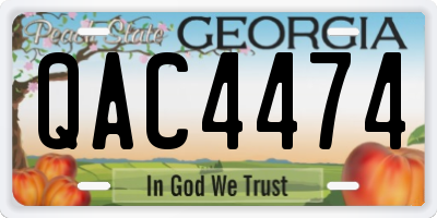 GA license plate QAC4474