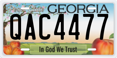 GA license plate QAC4477