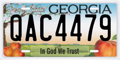 GA license plate QAC4479