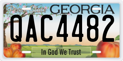 GA license plate QAC4482