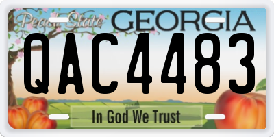 GA license plate QAC4483