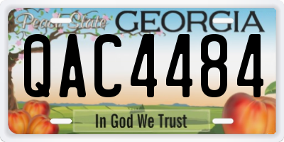 GA license plate QAC4484