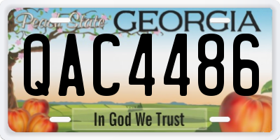 GA license plate QAC4486