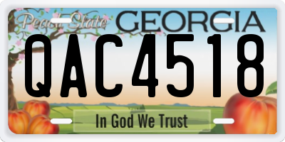 GA license plate QAC4518