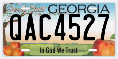 GA license plate QAC4527
