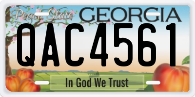 GA license plate QAC4561