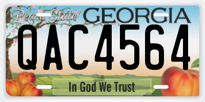 GA license plate QAC4564