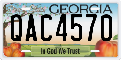 GA license plate QAC4570