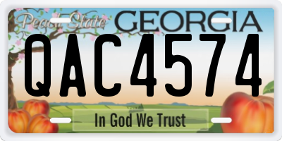 GA license plate QAC4574