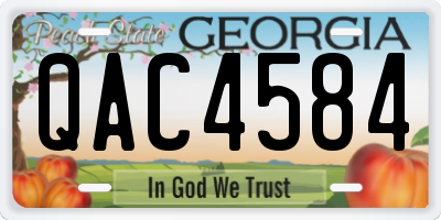 GA license plate QAC4584
