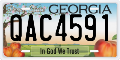 GA license plate QAC4591