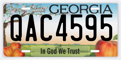 GA license plate QAC4595