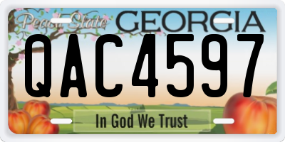 GA license plate QAC4597