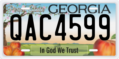 GA license plate QAC4599
