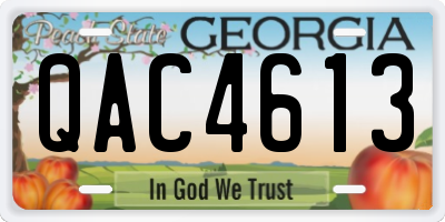 GA license plate QAC4613