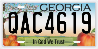 GA license plate QAC4619