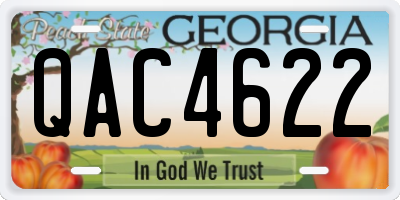 GA license plate QAC4622