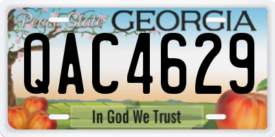 GA license plate QAC4629