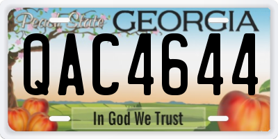 GA license plate QAC4644