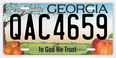 GA license plate QAC4659