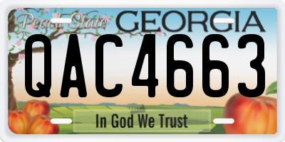 GA license plate QAC4663