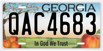 GA license plate QAC4683