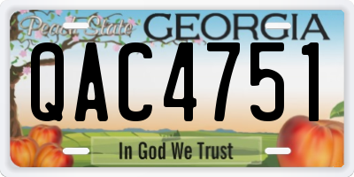 GA license plate QAC4751