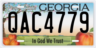 GA license plate QAC4779