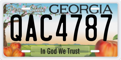 GA license plate QAC4787