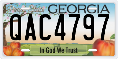 GA license plate QAC4797