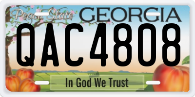 GA license plate QAC4808