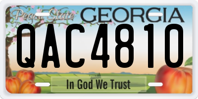 GA license plate QAC4810