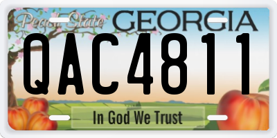GA license plate QAC4811