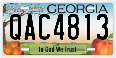GA license plate QAC4813