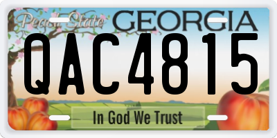 GA license plate QAC4815