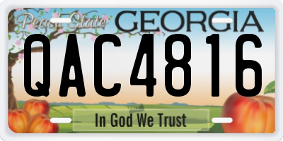 GA license plate QAC4816