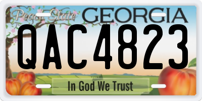 GA license plate QAC4823