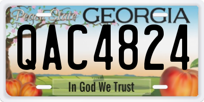 GA license plate QAC4824
