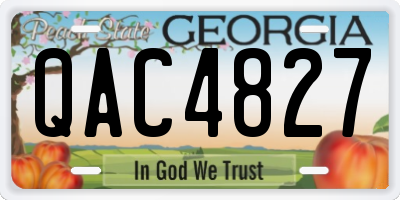 GA license plate QAC4827