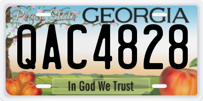 GA license plate QAC4828