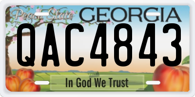 GA license plate QAC4843