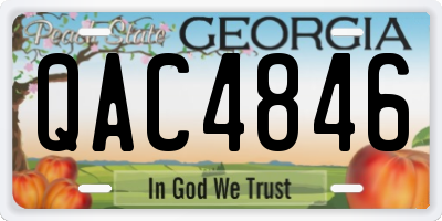 GA license plate QAC4846