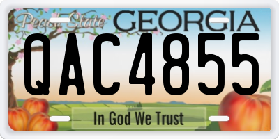 GA license plate QAC4855