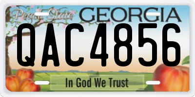 GA license plate QAC4856