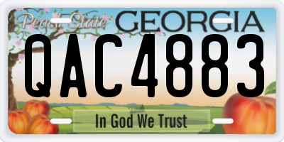 GA license plate QAC4883